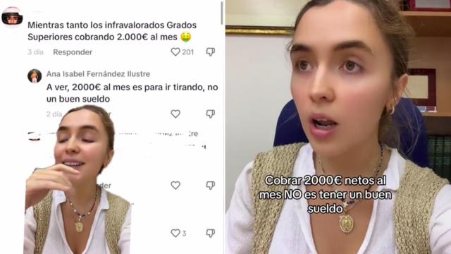 Capturas del polémico vídeo de la joven 'tiktoker'.