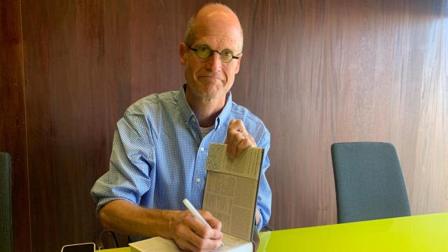 Chris Ware, este martes en el Museo Reina Sofía. Foto: F. D. Quijano