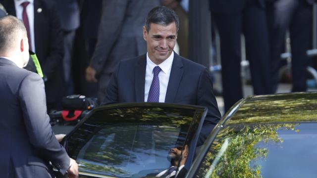 El presidente del Gobierno, Pedro Sánchez, este jueves después del desfile.