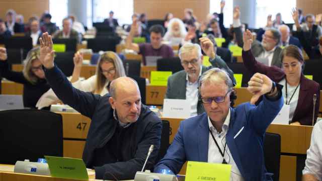 El comité de Medio Ambiente de la Eurocámara, durante la votación de la norma 'Euro 7' este jueves en Bruselas