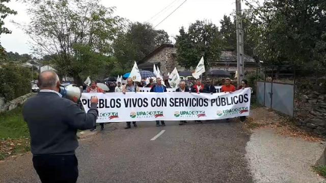 Imagen de la manifestación de hoy por los pueblos de Zamora