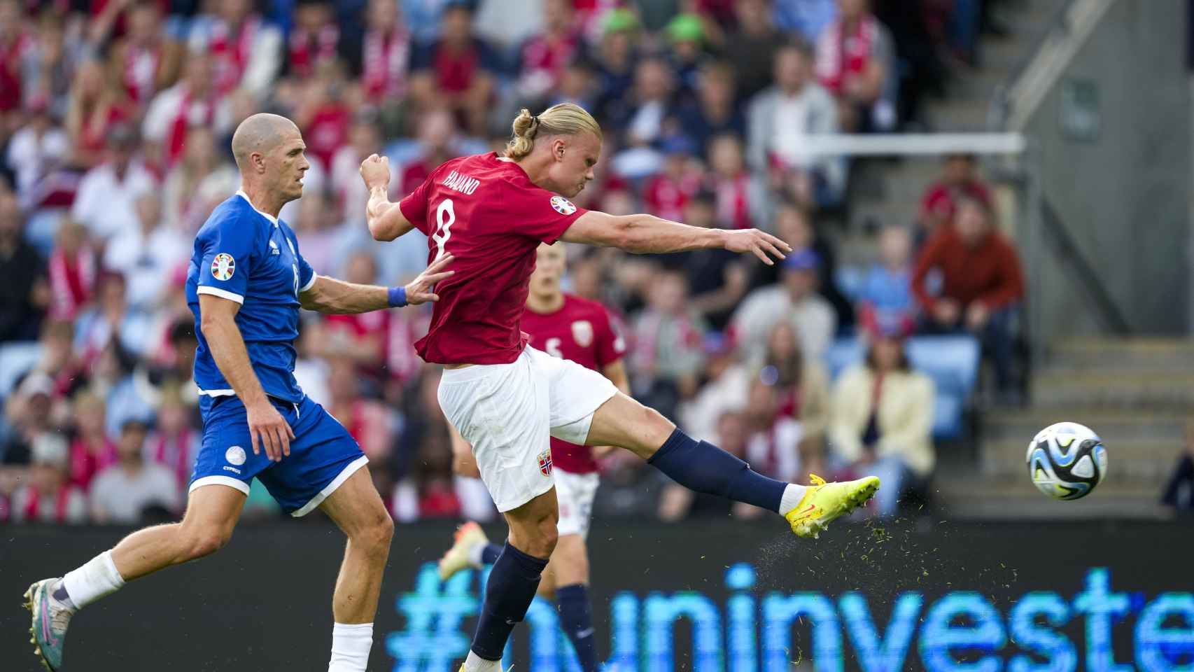 Haaland during a match with Norway