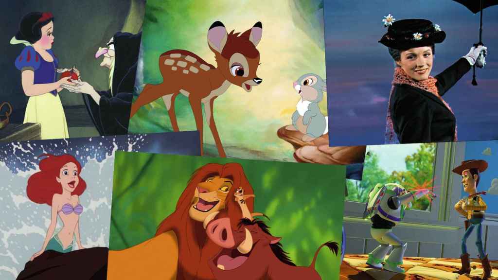 'Blancanieves', 'Bambi',  'Mary Poppins', 'La Sirenita', 'El Rey León' y 'Toy Story'.