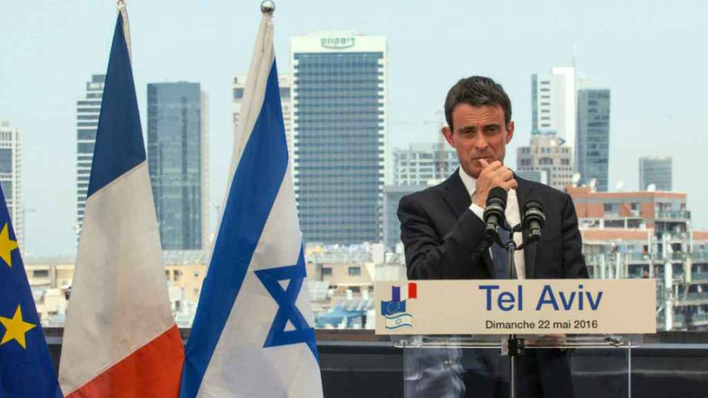 El ex primer ministro francés, Manuel Valls, en un viaje a Tel Aviv en 2016.