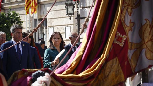 Carlos Mazón y la presidenta de les Corts, Llanos Massó (Vox), en el día de la Comunitat Valenciana.