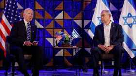 Joe Biden y Benjamin Netanyahu, juntos en la visita del primero a Israel