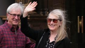 Meryl Streep junto a su hermano, en Oviedo.