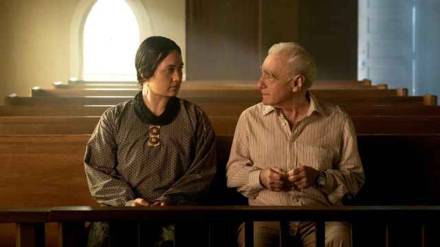 Lily Gladstone y Martin Scorsese durante el rodaje de 'Los asesinos de la luna'