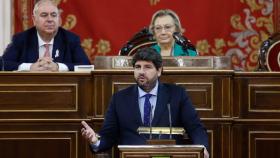 El murciano López Miras, este jueves, interviniendo en la Comisión General de las Comunidades Autónomas del Senado.