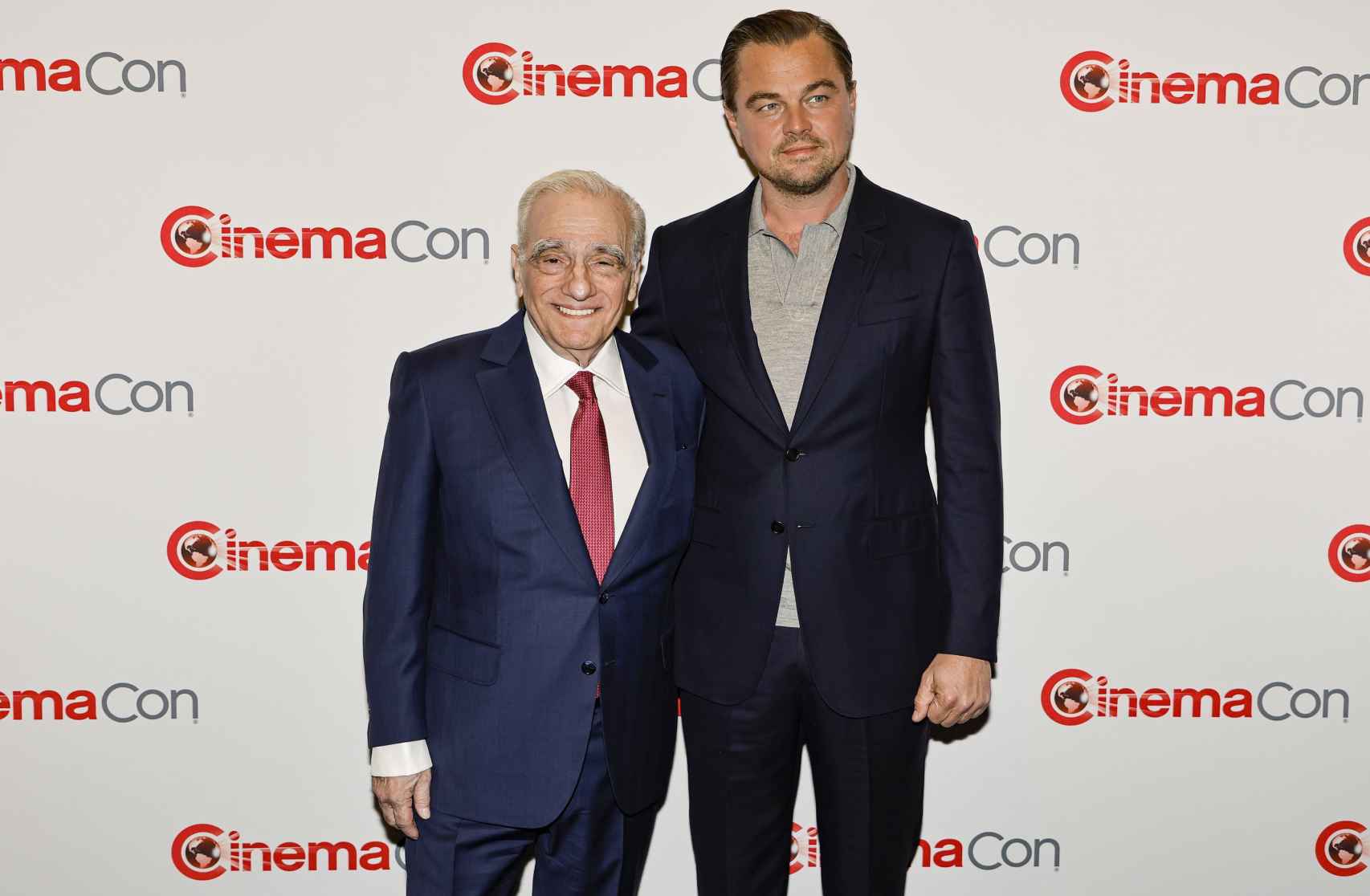 Martin Scorsese y Leonardo DiCaprio en la Cinemacon de 2023