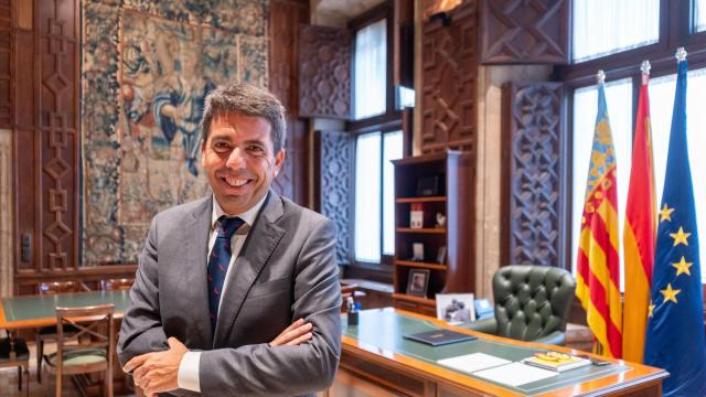 Carlos Mazón, en su despacho del Palau de la Generalitat Valenciana.