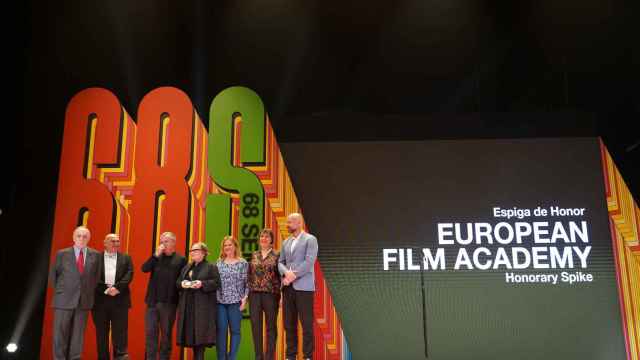Agnieszka Holland, directora de ‘Green Border’, recibe la Espiga de Honor en la Gala inaugural de la 68 Semana Internacional de Cine de Valladolid.