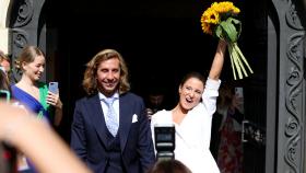 Marta Pombo y Luis Giménez en su boda.