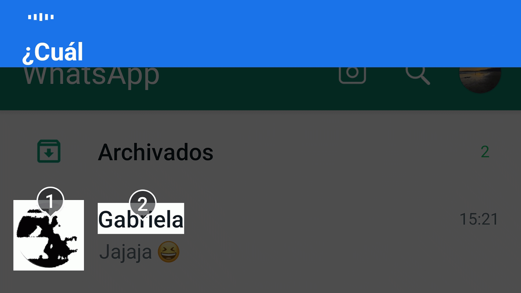 Ejemplo de uso de Voice Access en WhatsApp