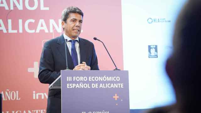 Carlos Mazón, presidente de la Generalitat Valenciana, en la inauguración del foro económico de Alicante.