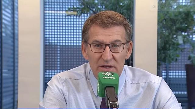 Alberto Núñez Feijóo este viernes en una entrevista en Canal Sur Radio.