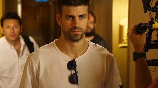 Gerard Piqué rodando un anuncio