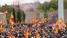 Vista general de la manifestación bajo el lema, 'Defendamos la unidad’, en la Plaza de Colón de Madrid