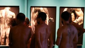 Visitantes nudistas en el museo de Arqueología de Barcelona