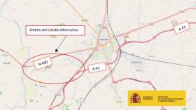 La futura Variante Suroeste de Ciudad Real conectará la N-430 con la A-41.