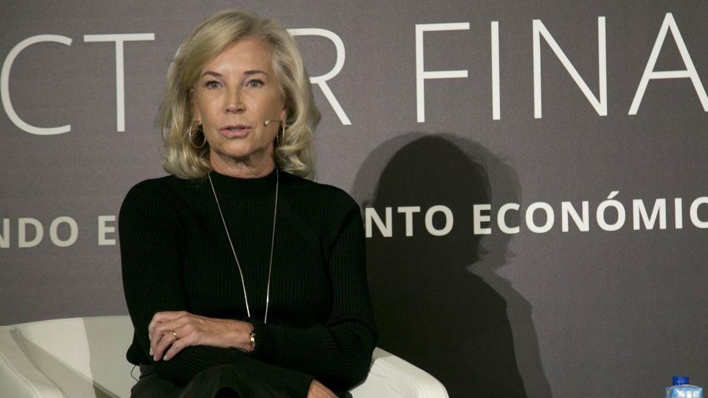 María Dolores Dancausa, consejera delegada de Bankinter, durante su intervención en el 30 Encuentro del Sector Financiero, celebrado este martes.
