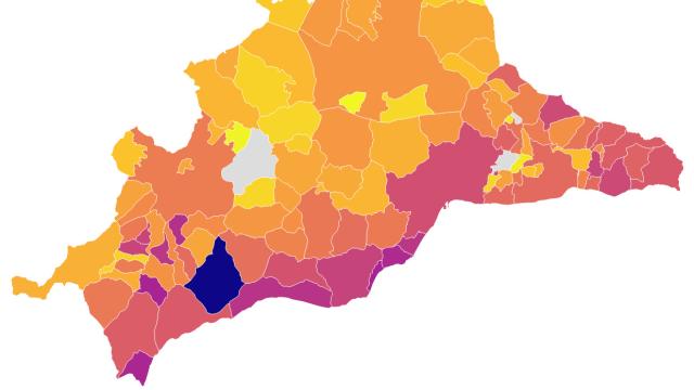 Mapa de la desigualdad en la provincia.