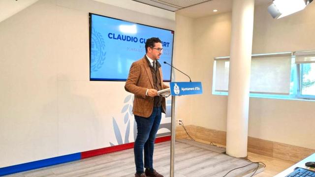 El portavoz municipal Claudio Guilabert este jueves tras la junta de gobierno local.