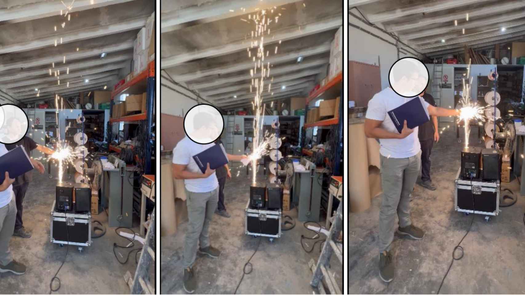 El vídeo de la Policía que confirma que quema la máquina de