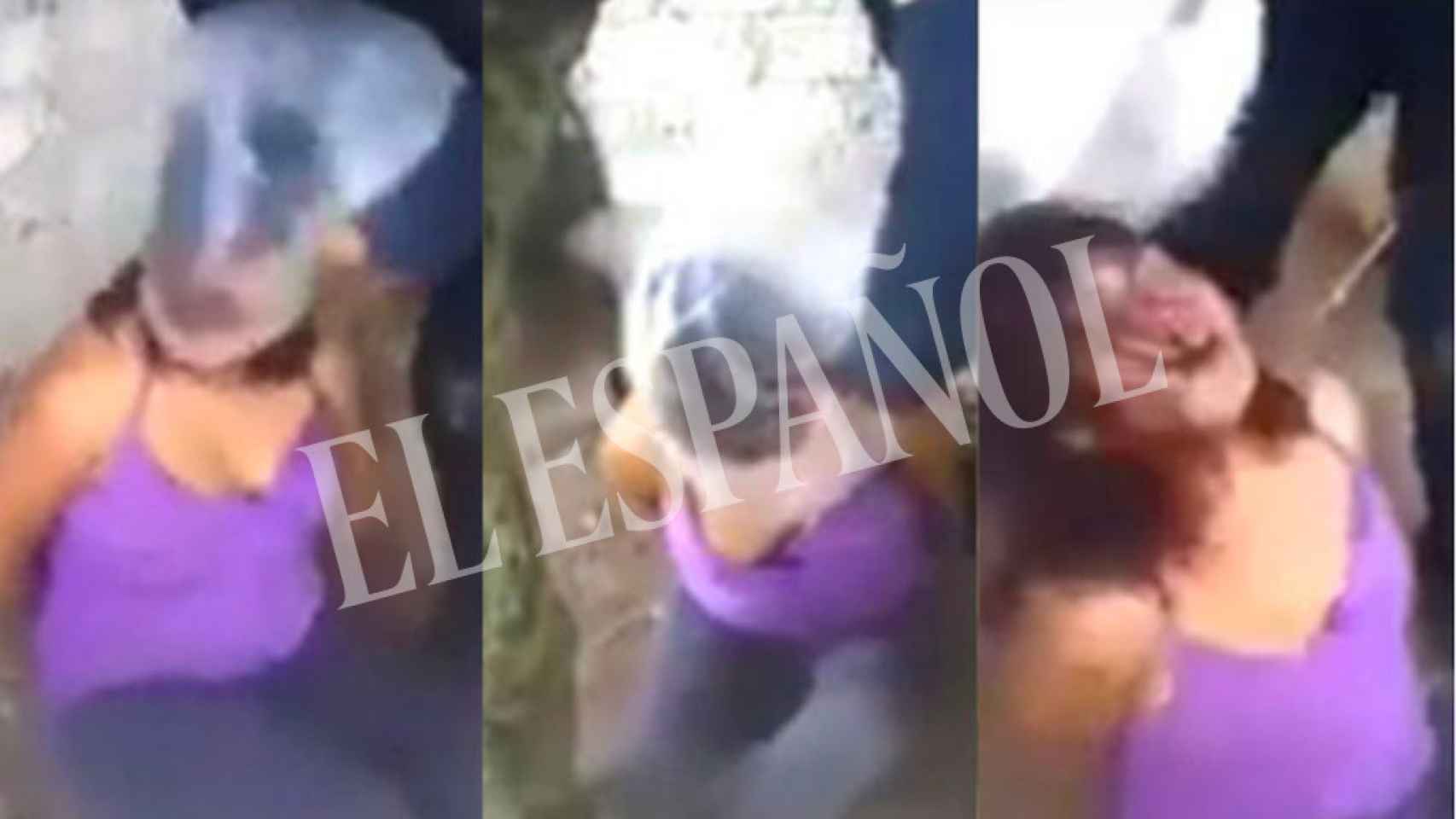 Fotogramas del vídeo en el que Santibáñez es torturada por miembros del ejército.