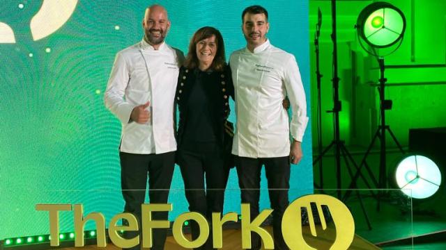 Lenin Busquets, Esther Labaig y Eduardo Espejo en la gala de los premios TheFork.