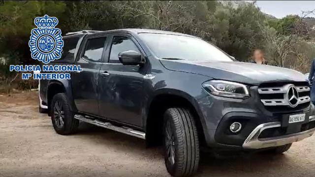 Uno de los coches sustraídos por los delincuentes.