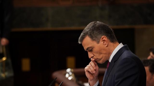 Pedro Sánchez, durante el debate de investidura