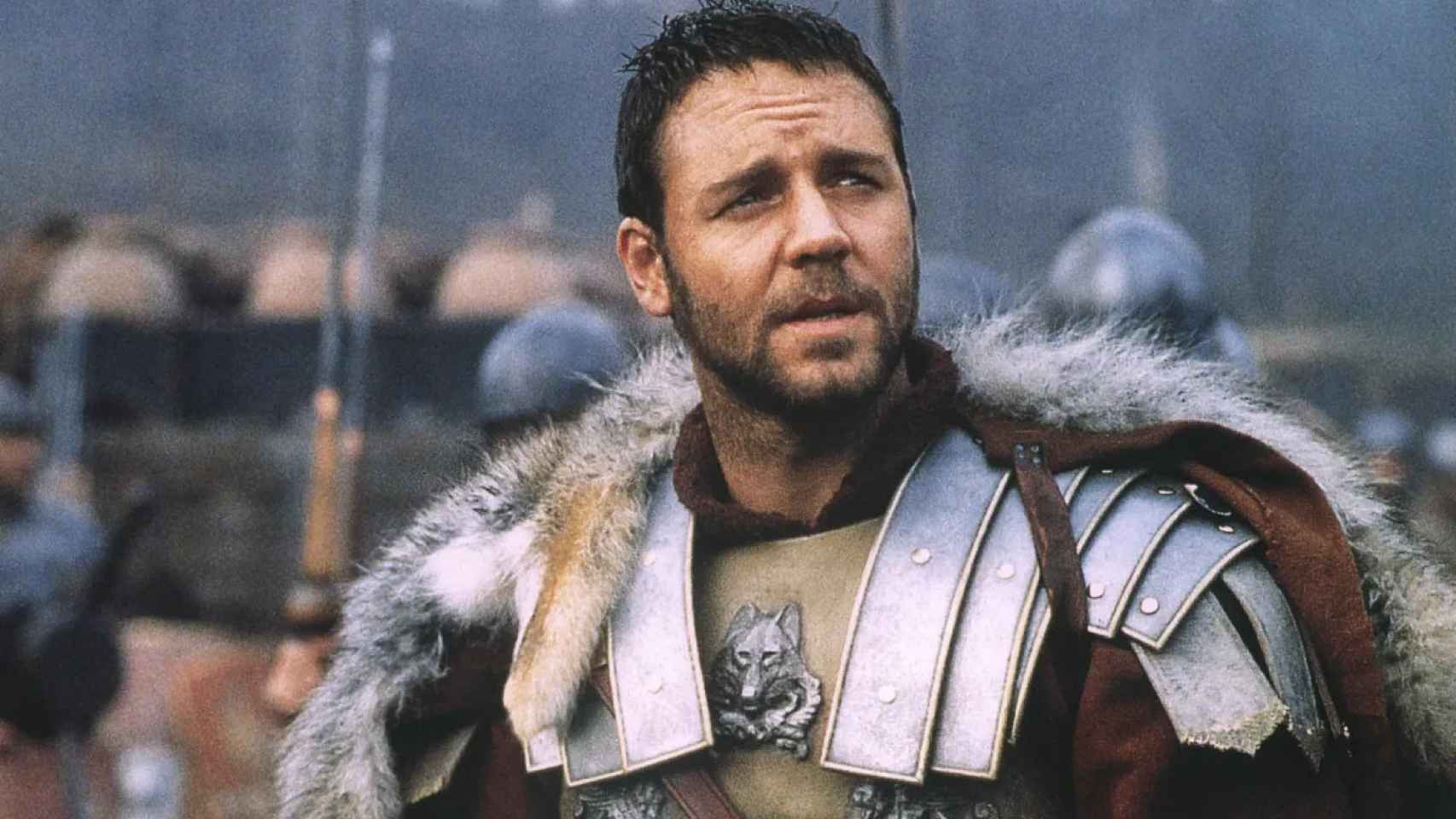 Russell Crowe en Gladiator 1.