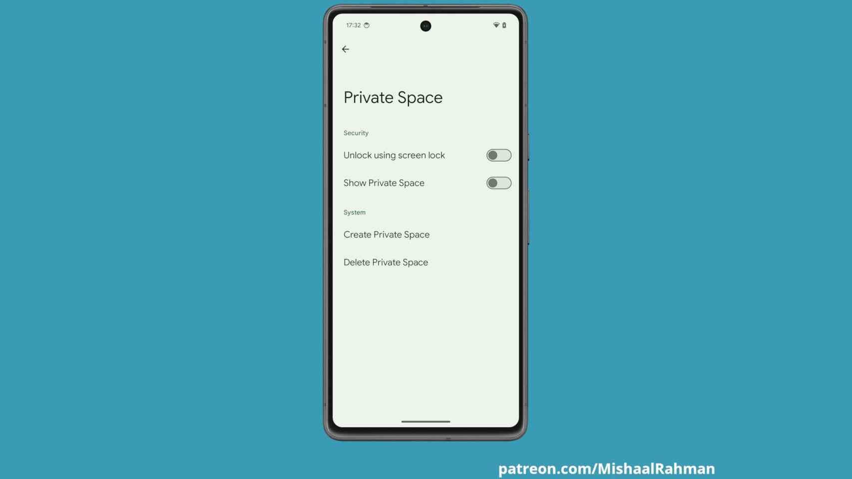 La función de Espacio Privado de Android 14