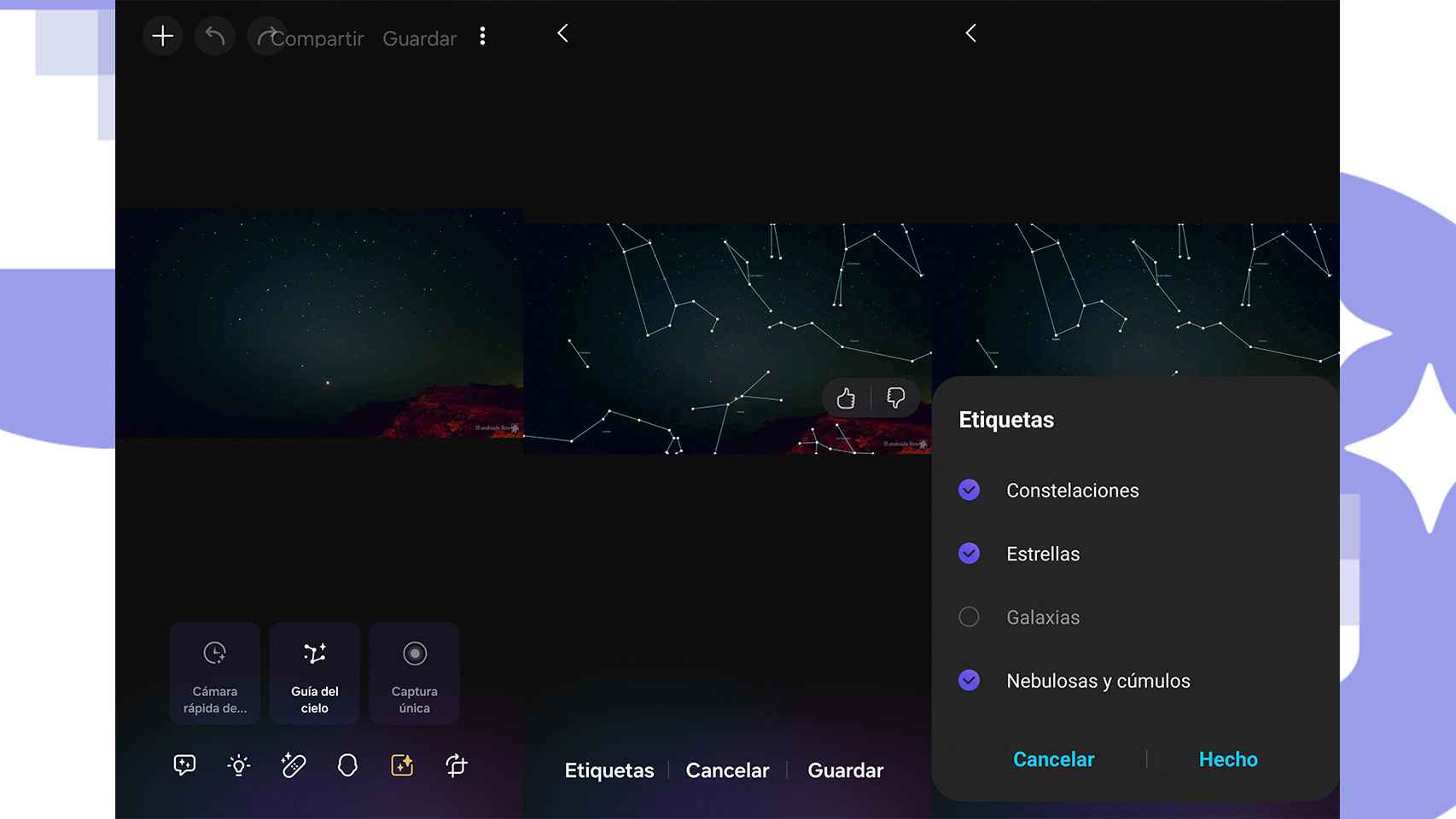 Esta app muestra las constelaciones en el cielo nocturno
