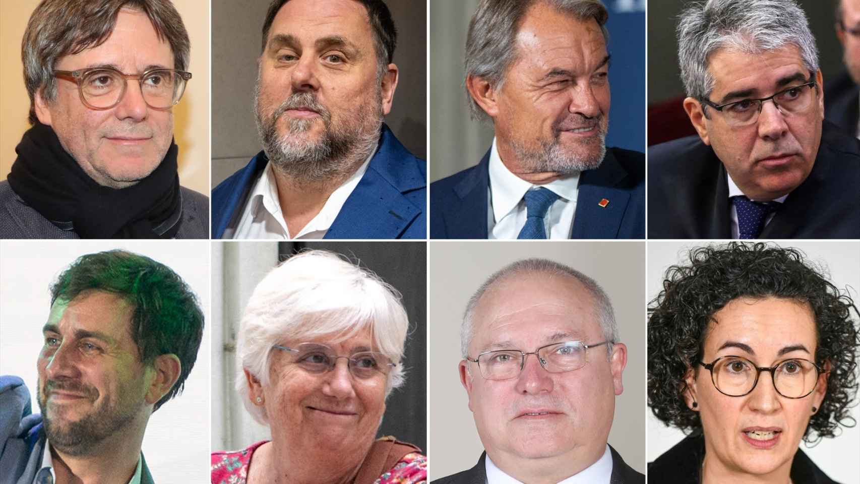 Carles Puigdemont, Oriol Junqueras, Artur Mas, Francesc Homs, Toni Comín, Clara Ponsatí, Lluís Puig y Marta Rovira, entre los principales beneficiarios de la ley de amnistía.