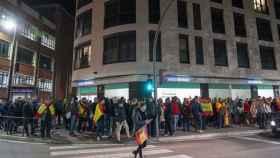 Una de las concentraciones en la sede del PSOE de Valladolid de estos últimos días