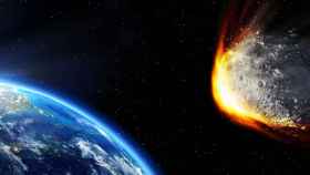 Recreación de un asteroide pasando cerca de la Tierra