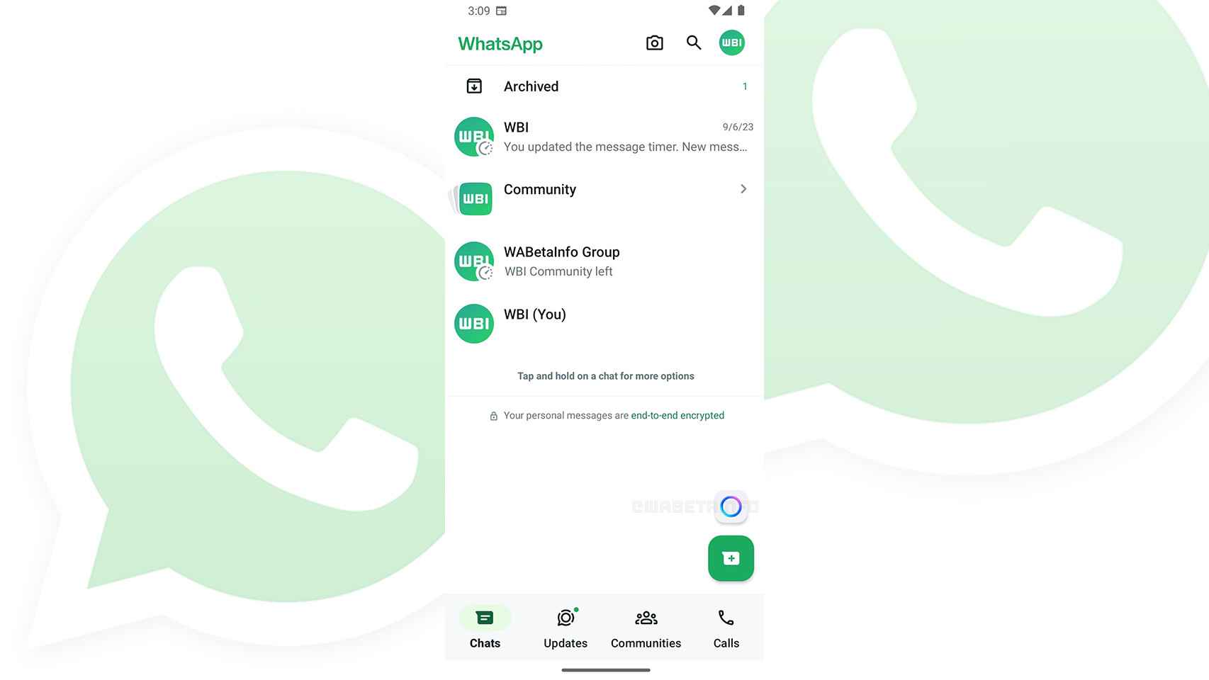 El nuevo botón de IA en WhatsApp