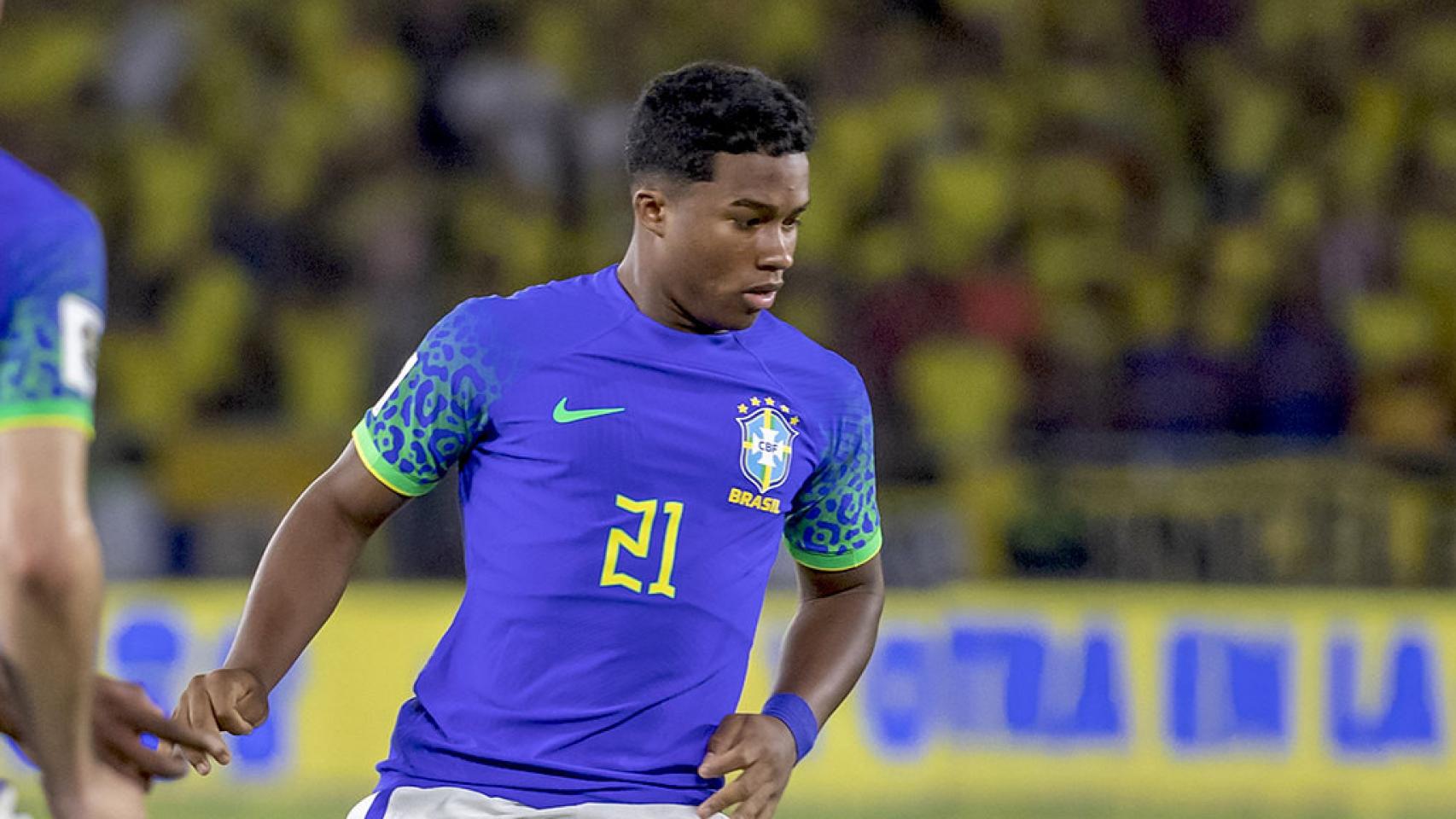 Endrick, en su debut con la absoluta de Brasil.