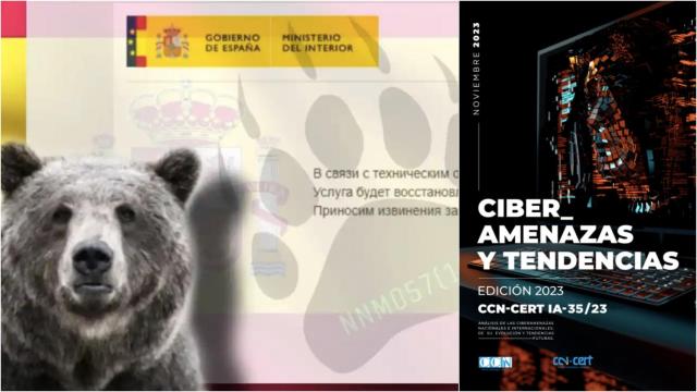 Portada del informe del CNI y ataque de hackers rusos a la web de Interior.