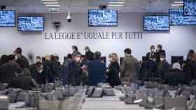 Imagen del inicio del juicio a la 'Ndrangheta en 2021 que hoy ha terminado con más de 200 condenados.