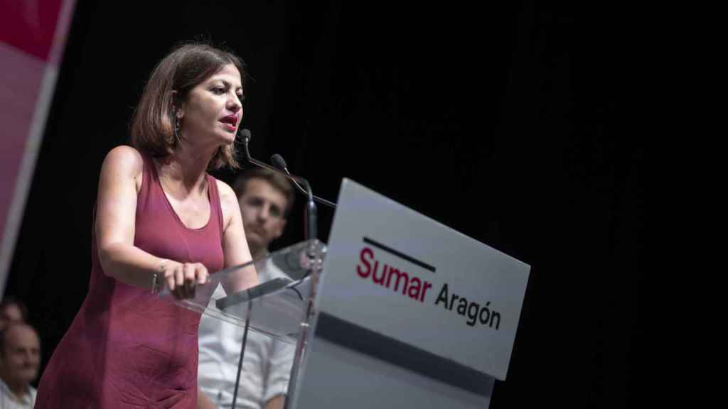 La nueva ministra de Infancia y Juventud , Sira Rego, el pasado 7 de julio en un acto de campaña de Sumar.