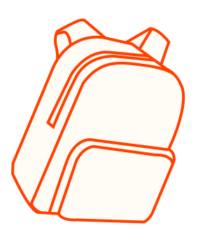 Ilustración de una mochila