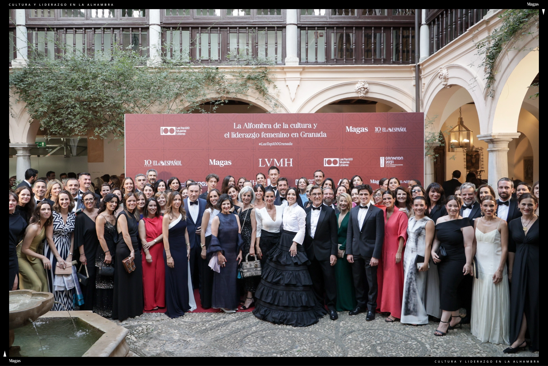 Posado general de los invitados a ‘La alfombra de la cultura y el liderazgo femenino en Granada’