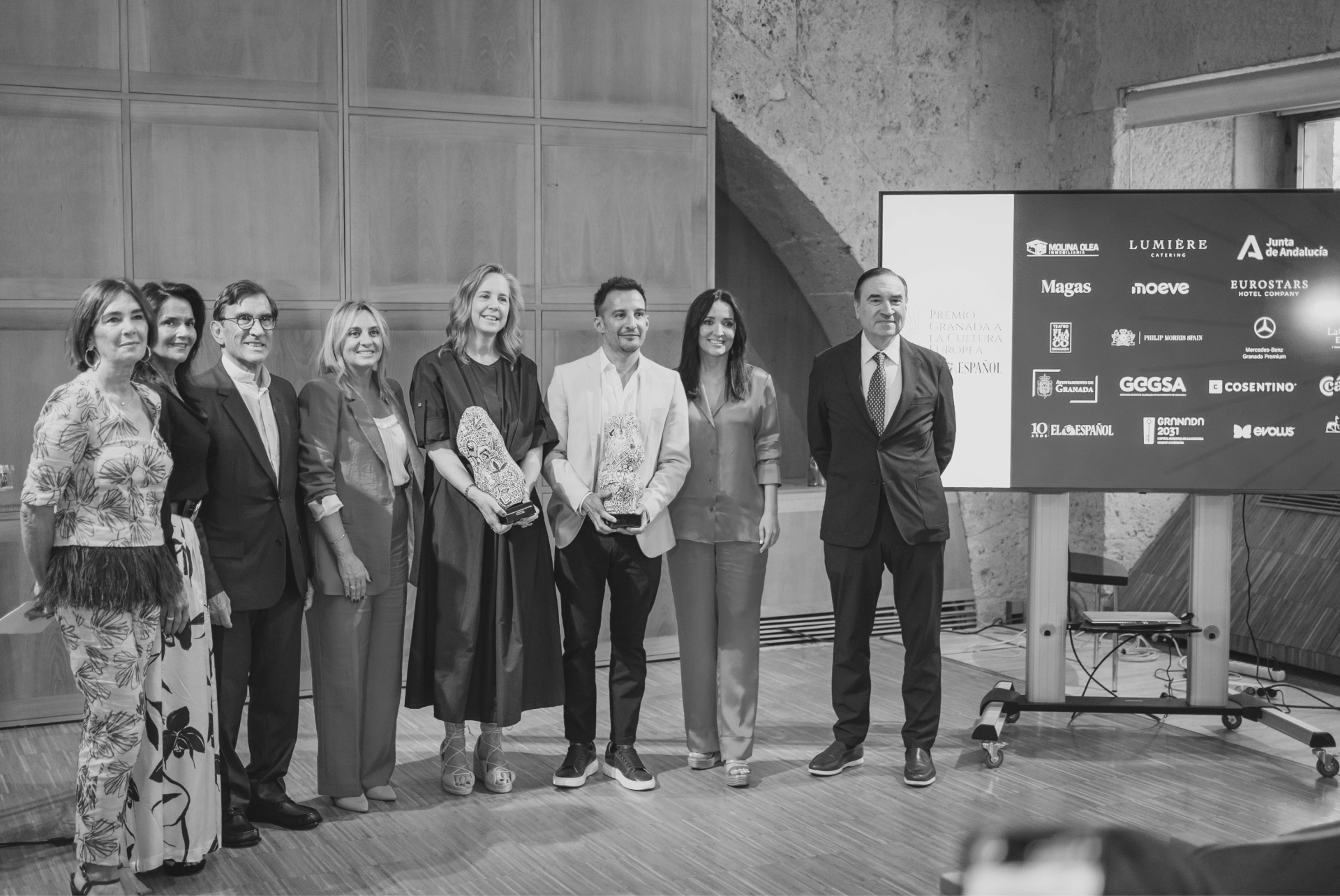 Entrega de los Premios Granada a la Cultura Europea en el palacio Carlos V