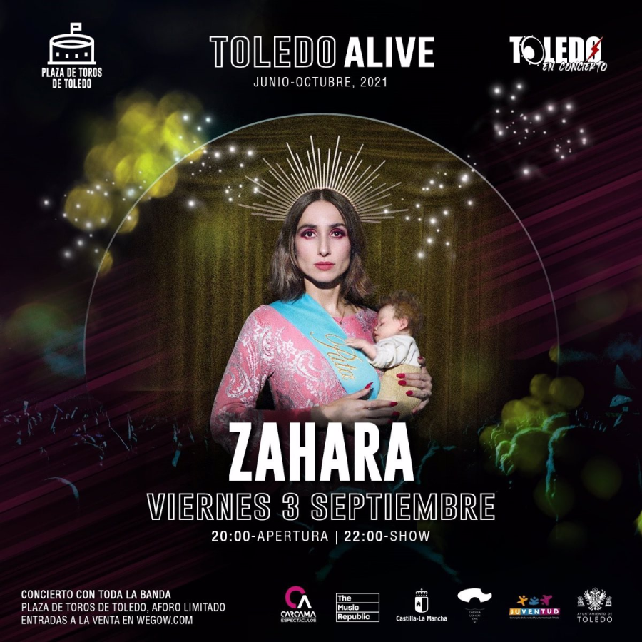 Cartel del concierto del disco Puta de Zahara en Toledo