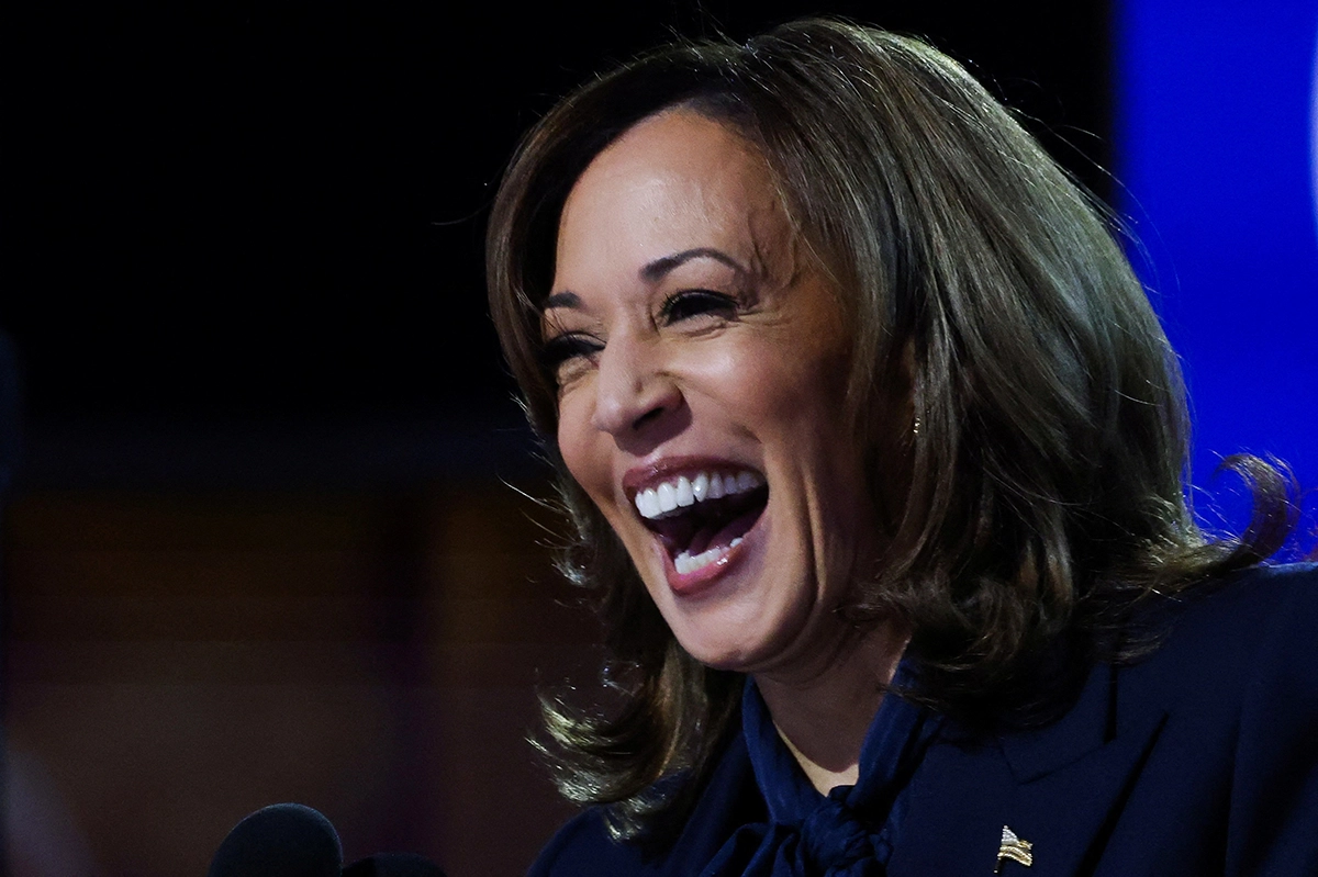 Kamala Harris, candidata demócrata, en la Convención Nacional Demócrata de agosto. Alyssa Pointer / Reuters