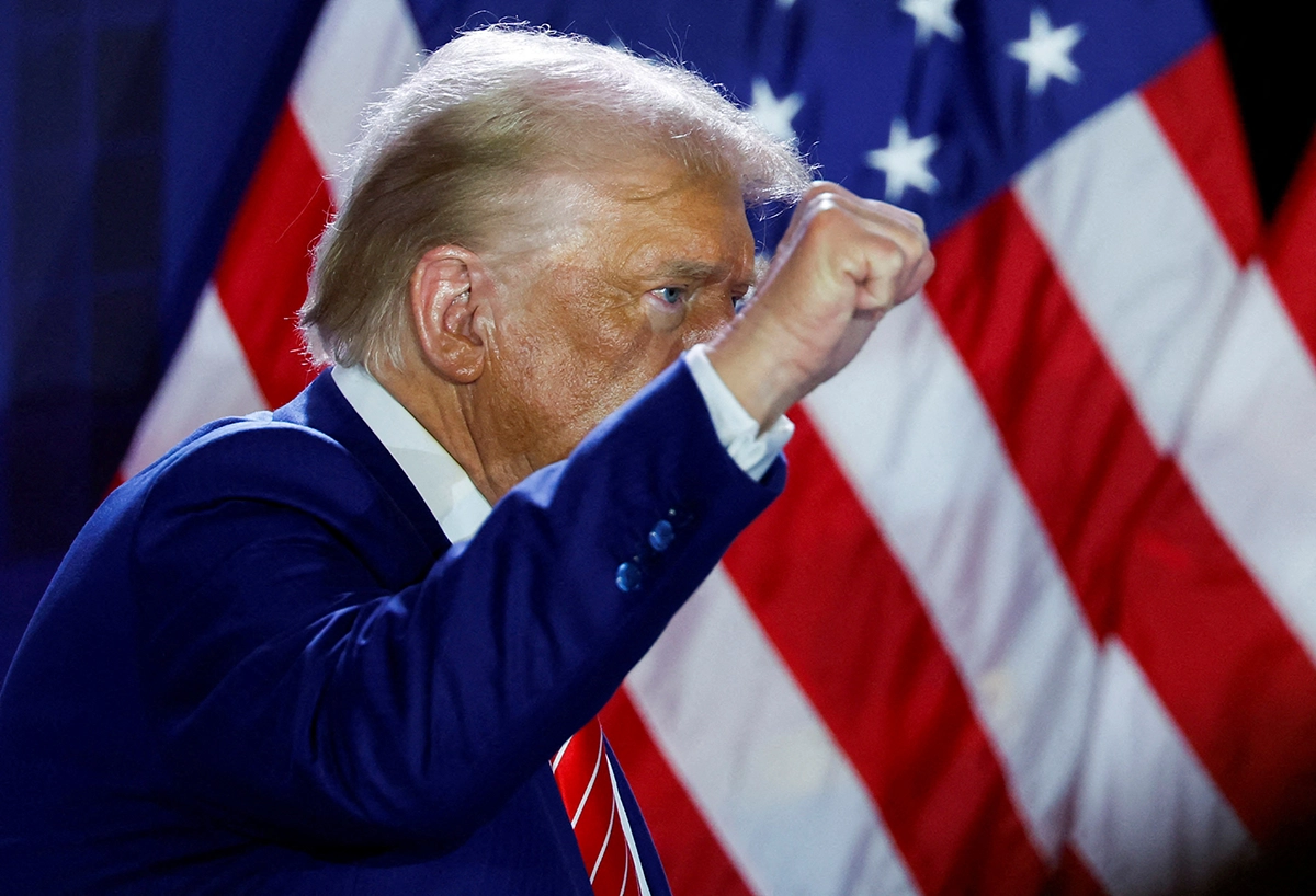 Donald Trump, candidato republicano, en una cumbre de Moms for Liberty en Washington a finales de agosto. Evelyn Hockstein / Reuters