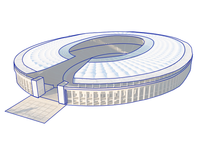 Imagen del Estadio Olímpico de Berlín, donde se juega la Eurocopa 2024